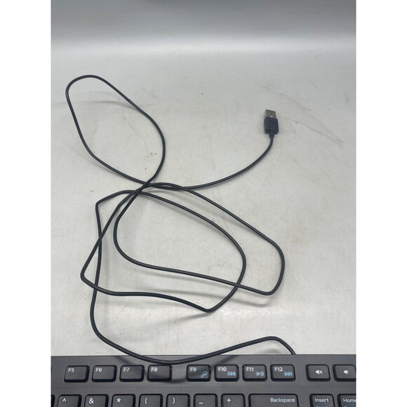 dell keyboard USB wire kb-216 black slim READ - Picture 3 of 11